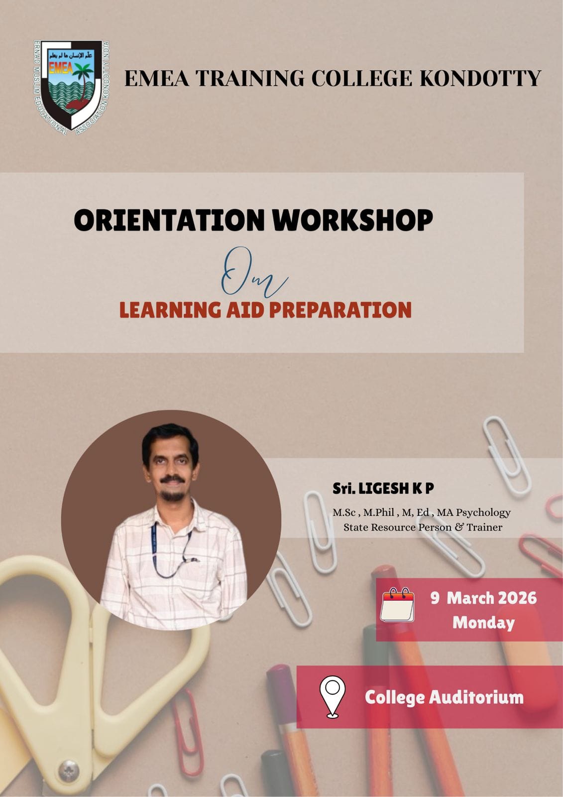Orientation Workshop on Learning Aid Preparation Conducted