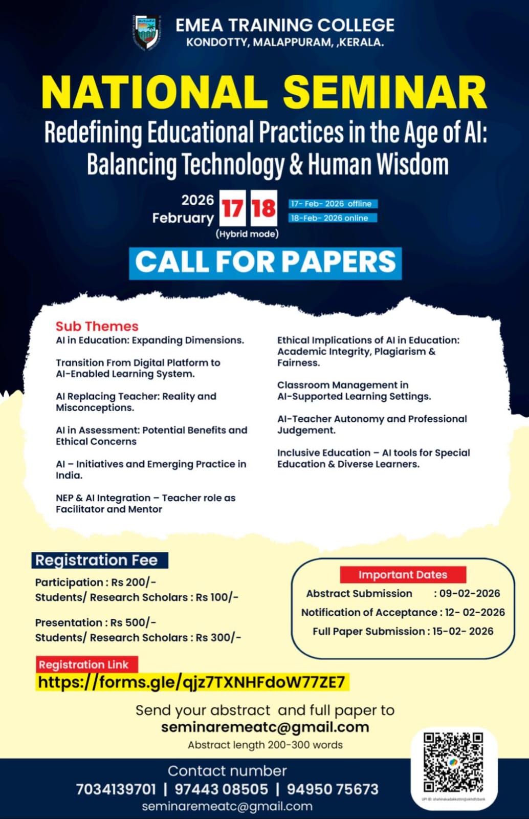Call for Papers - Inviting scholars and researchers to contribute their valuable work